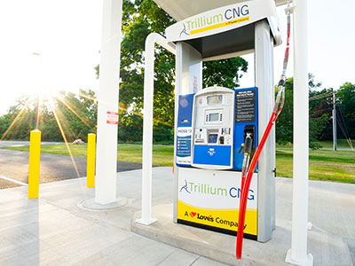 Trillium CNG pump with sunburst