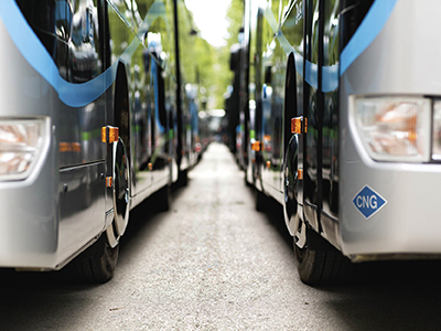 buses powered by compressed natural gas